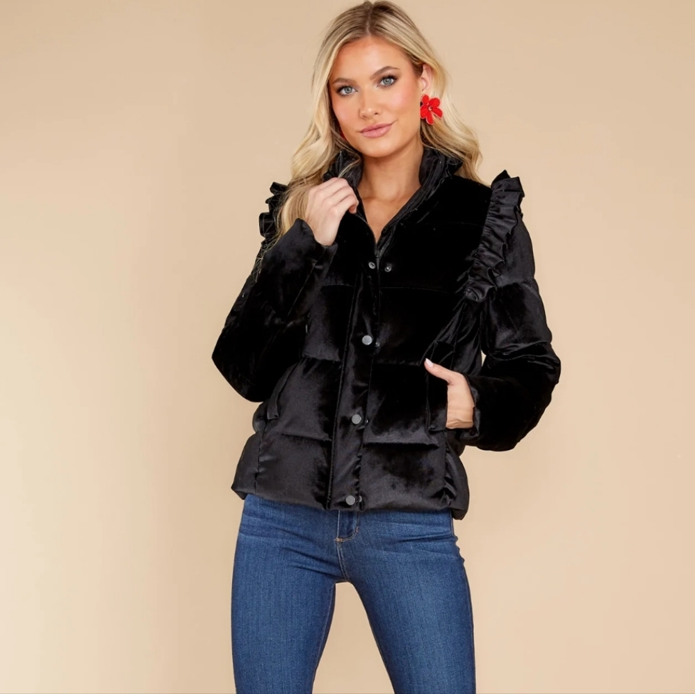 Julie Brown Tully Puffer Coat in Moondust Velvet